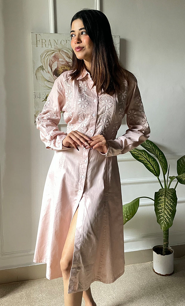 Lucknowi Handcrafted Cotton Chikankari Dress