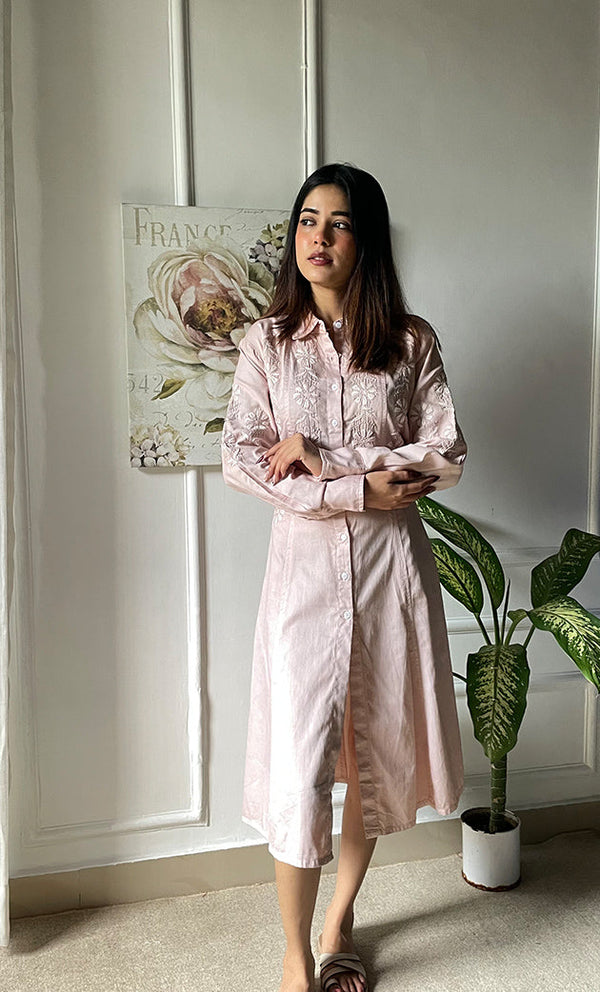 Lucknowi Handcrafted Cotton Chikankari Dress