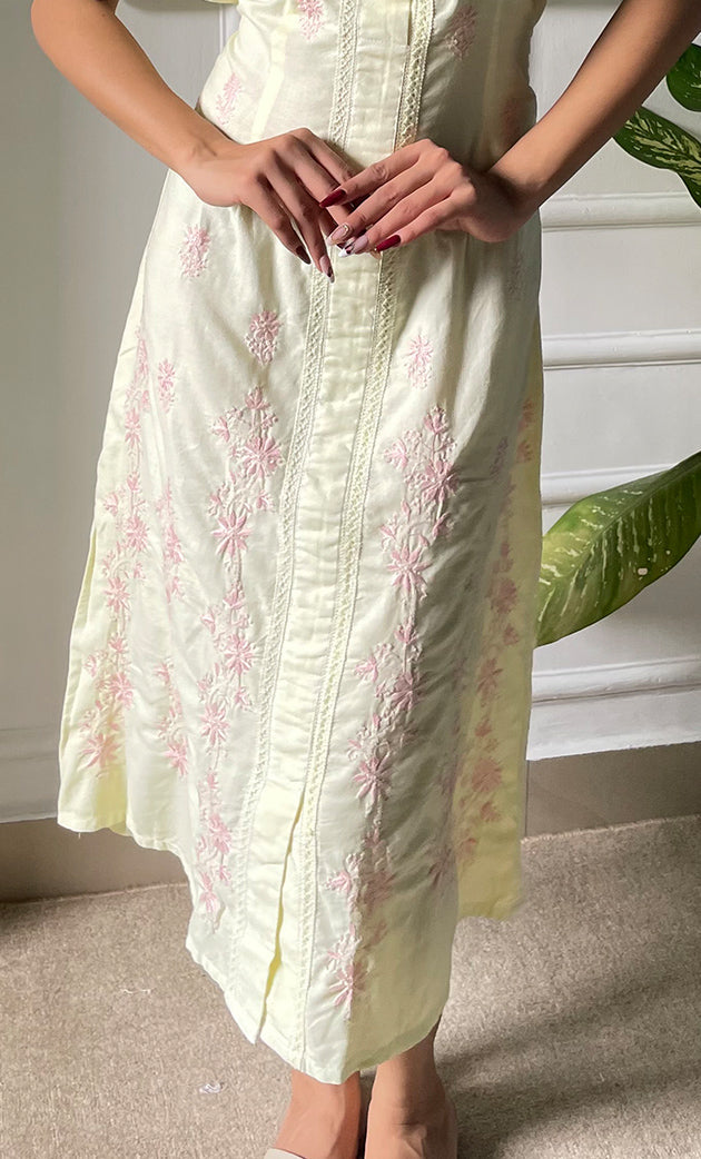 Lucknowi Handcrafted Cotton Chikankari Dress