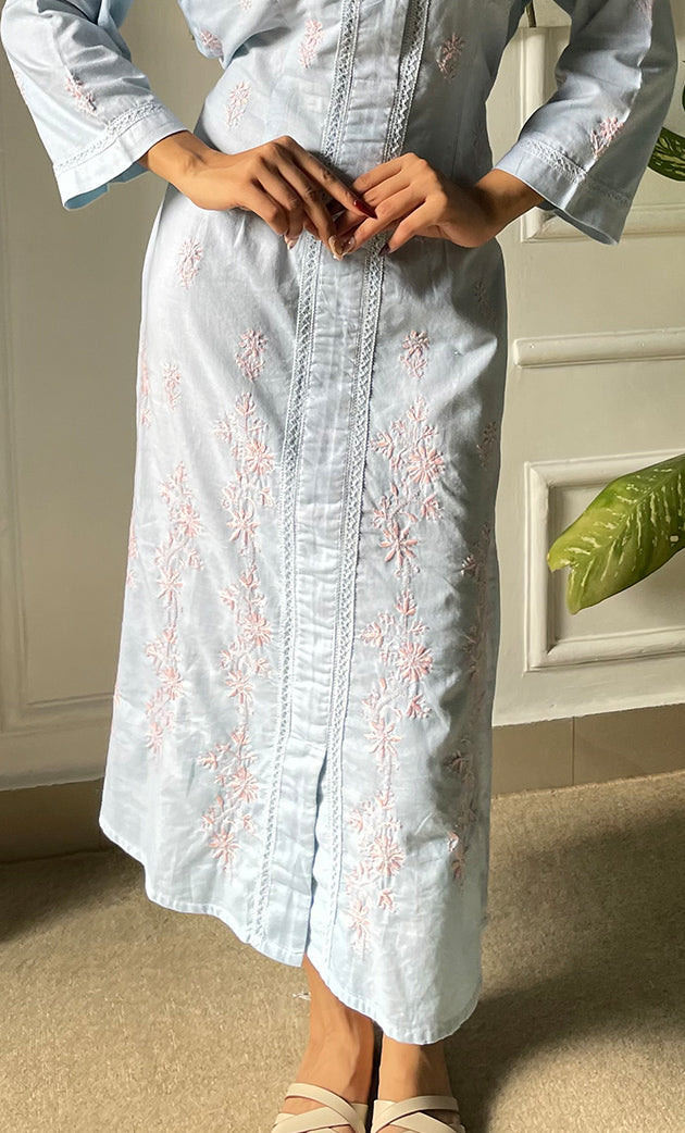 Lucknowi Handcrafted Cotton Chikankari Dress