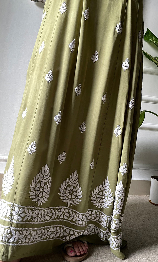 Lucknowi Handcrafted Cotton Chikankari Dress